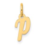 14K Small Script Letter P Initial Charm