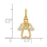 14k Polished CZ Angel Pendant - Image 4