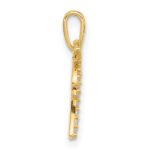 14K Polished CZ Palm Tree Pendant - Image 2