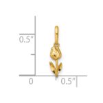 14k Polished and Diamond-cut Tulip Charm - Image 4