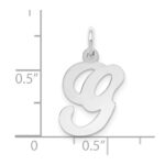 14KW White Gold Script Letter G Initial Charm - Image 3