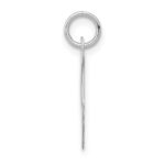 14KW White Gold Script Letter I Initial Charm - Image 2