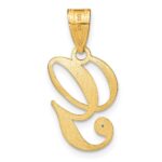 14KY Script Letter G Initial Pendant with Diamond - Image 3