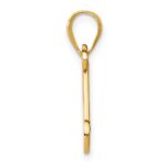 14KY Script Letter N Initial Pendant with Diamond - Image 2