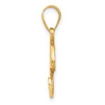 14KY Script Letter P Initial Pendant with Diamond - Image 2