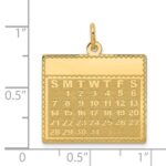 14k Monday the First Day Engravable Calendar Pendant - Image 4