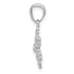 14k White Gold Snowflake Pendant - Image 2