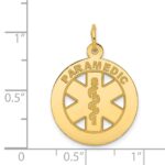 14k Medium PARAMEDIC Medical Pendant - Image 4
