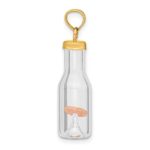 14k 3-D Mini Penny in Glass Bottle Pendant - Image 2