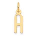 14k Small Slanted Block Letter H Initial Charm