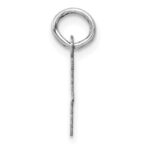 14K White Gold Small Slanted Block Letter F Initial Charm - Image 2