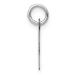 14K White Gold Small Slanted Block Letter R Initial Charm - Image 2