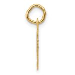 14K Small Fancy Script Letter F Initial Charm - Image 2