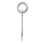 14k White Gold Small Fancy Script Letter A Initial Charm - Image 2