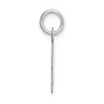 14k White Gold Small Fancy Script Letter L Initial Charm - Image 2