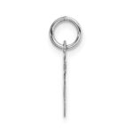 14k White Gold Small Fancy Script Letter S Initial Charm - Image 2