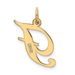 14K Medium Fancy Script Letter F Initial Charm - Image 3