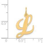 14K Medium Fancy Script Letter L Initial Charm - Image 4