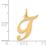 14K Medium Fancy Script Letter T Initial Charm - Image 3