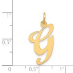 14k Large Fancy Script Letter G Initial Charm - Image 3