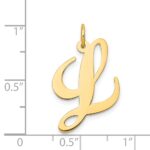 14k Large Fancy Script Letter L Initial Charm - Image 3