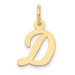14k Small Script Letter D Initial Charm