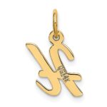 14k Small Script Letter H Initial Charm - Image 3