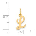 14k Small Script Letter L Initial Charm - Image 4