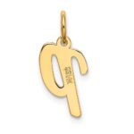14k Small Script Letter P Initial Charm - Image 3