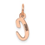 14k Rose Gold Small Script Letter C Initial Charm - Image 3