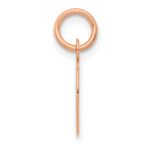 14k Rose Gold Small Script Letter D Initial Charm - Image 2