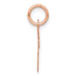 14k Rose Gold Small Script Letter F Initial Charm - Image 2