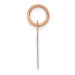 14k Rose Gold Small Script Letter T Initial Charm - Image 2