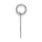 14k White Gold Small Script Letter P Initial Charm - Image 2