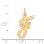14k Medium Script Letter F Initial Charm - Image 4