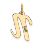 14k Medium Script Letter N Initial Charm - Image 3