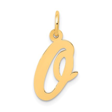 14k Medium Script Letter O Initial Charm
