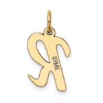 14k Medium Script Letter R Initial Charm - Image 3