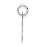 14k White Gold Medium Script Letter H Initial Charm - Image 2