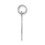 14k White Gold Medium Script Letter L Initial Charm - Image 2