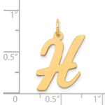 14k Large Script Letter H Initial Charm - Image 4