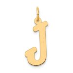 14k Large Script Letter J Initial Charm