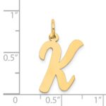 14k Large Script Letter K Initial Charm - Image 4