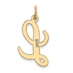 14k Large Script Letter L Initial Charm - Image 3