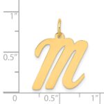 14k Large Script Letter M Initial Charm - Image 4