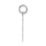 14k White Gold Large Script Letter J Initial Charm - Image 2