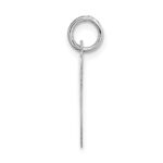 14k White Gold Large Script Letter T Initial Charm - Image 2