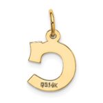 14k Small Block Letter C Initial Charm - Image 3