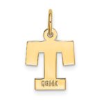 14k Small Block Letter T Initial Charm - Image 3