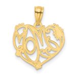 14k and White Rhodium MOM Pendant - Image 3